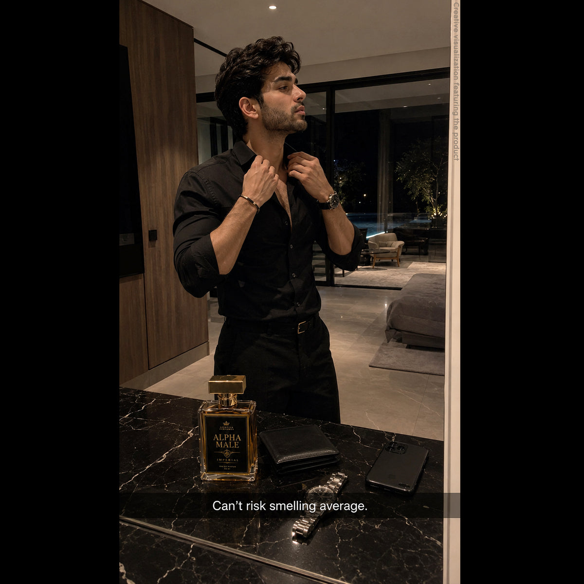 Alpha Male Imperial Perfume for Men | Eau De Parfum 50ml | Cardamom, Pear, Amber & Vanilla | Long Lasting Men's Fragrance | Gift for Him